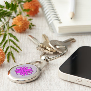 Porte-clés Ribbon de Clover violet par Kenneth Yoncich