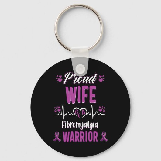 Porte-clés Ribbon de sensibilisation à la fibromyalgie de la (Recto)