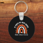 Porte-clés Ribbon mignon orange Ms Warrior Sclérose multiple (Recto)