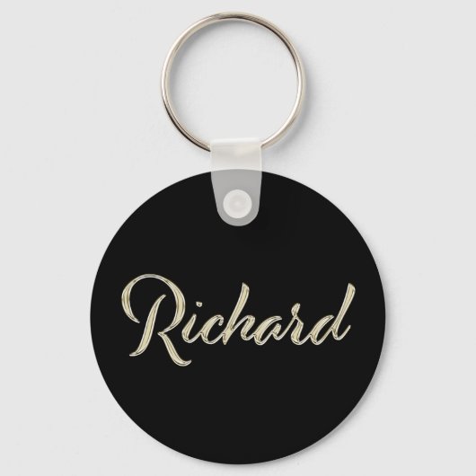Porte-clés Richard Name whitegold Button (Recto)