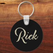 Porte-clés Rick Name whitegold Button (Recto)