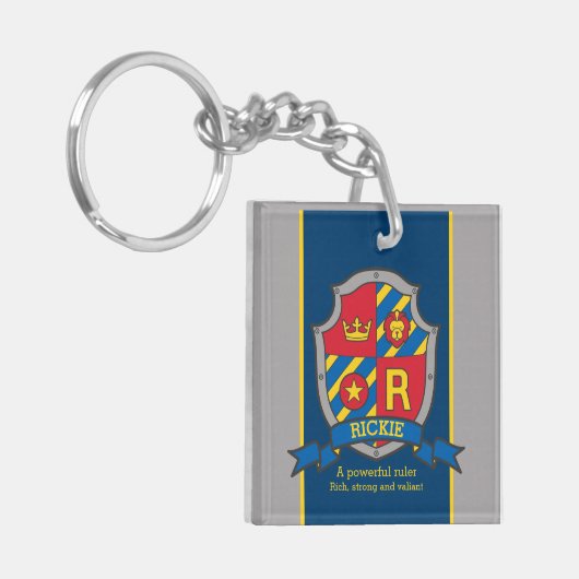 Porte-clés Rickie nom signifiant blesse garçon (Devant gauche)