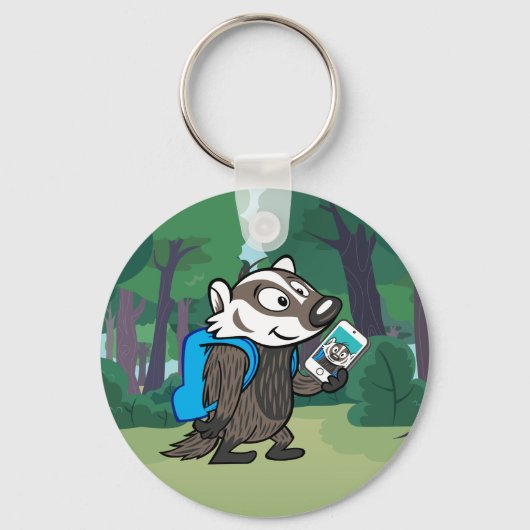 Porte-clés Ricky Raccoon | Boomer Badger Selfie (Recto)