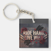 Porte-clés ride hard, live wild (Devant)