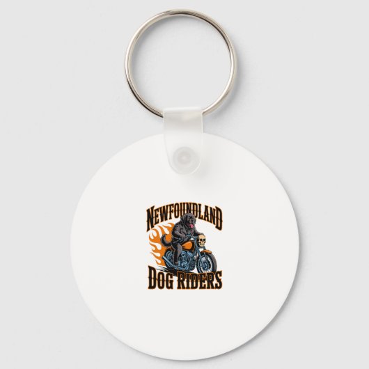 Porte-clés Rider de chiens de Terre-Neuve (Recto)