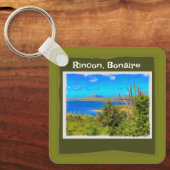 Porte-clés Rincon, Aquarelle de Bonaire (Recto)