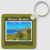 Porte-clés Rincon, Aquarelle de Bonaire (Dos)