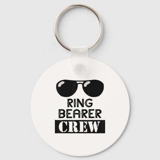 Porte-clés Ring Bearer Crew Ring Wedding Party Sungl Security (Recto)