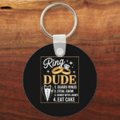Porte-clés Ring Security Wedding Party Funny Ring Bearer  (Recto)