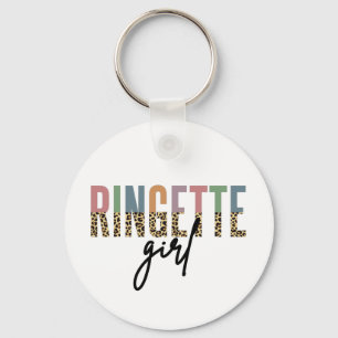 Porte-clés Ringette Girl Cheetah Imprimer Lecteur Ringette
