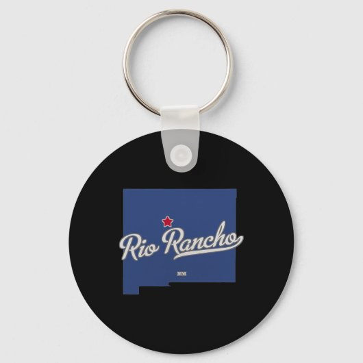 Porte-clés Rio Rancho New Mexico Nm Map (Recto)