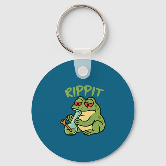 Porte-clés Rippit Grenouille Fumeur Stoner (Recto)