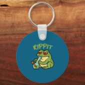 Porte-clés Rippit Grenouille Fumeur Stoner (Recto)