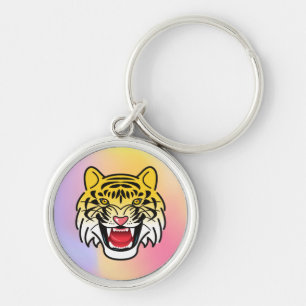 Porte-clés Rire Tigre Visage Artwork-21876