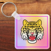 Porte-clés Rire Tigre Visage Artwork-21876 (Recto)