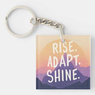 Porte-clés Rise Adapt Shine - Inspirational Mountain Sunrise