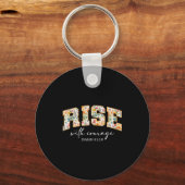 Porte-clés Rise With Courage Christian Religion Bible Scriptu (Recto)