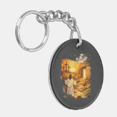 Porte-clés Risen Jesus Empty Tomb 3D Papercut Double-Sided (Devant gauche)
