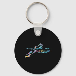 Porte-clés Rivages du golfe Alabama Dauphin Coloré Amoureux d