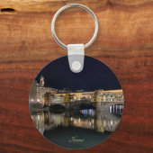 Porte-clés rive de Florence la nuit, voyage (Recto)