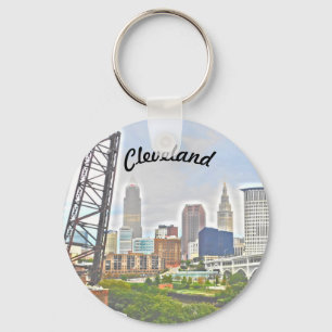 Porte-clés River Skyline Cleveland