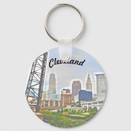 Porte-clés River Skyline Cleveland (Recto)
