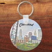 Porte-clés River Skyline Cleveland (Recto)