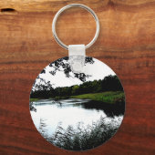Porte-clés Riverside avec forêt et roseaux photo (Recto)