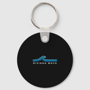 Porte-clés Riviera Maya Mexique Vagues Vintage Hommes Femmes
