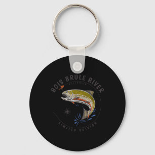 Porte-clés Rivière Bois Brule Wisconsin Pêche à la mouche Sou