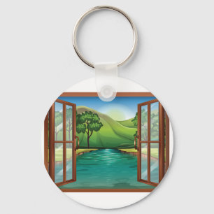 Porte-clés Rivière par un porte - clé de fenêtre ouverte