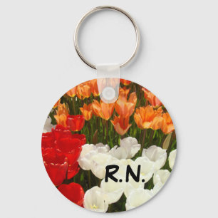 Porte-clés RN Infirmières Fleurs de Tulipe de Prin