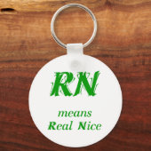 Porte-clés RN signifie Real Nice (vert) (Recto)