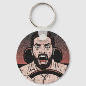 Porte-clés Road Rage Comic – Driver’s Fury Unleashed (Verso)