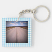 Porte-clés Road Trip Photos Baby Blue Gingham (Dos)