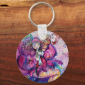 PORTE-CLÉS ROBE ROSE MUSICALE (Recto)