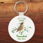 Porte-clés Robin Connecticut State Bird (Recto)