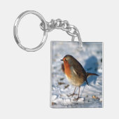 Porte-clés Robin dans la neige (Devant gauche)