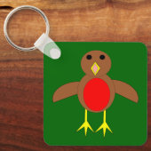 Porte-clés Robin de Noël personnalisé (Recto)