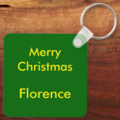 Porte-clés Robin de Noël personnalisé (Verso)