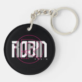 Porte-clés Robin Hi-Tech Nom Graphique (Dos)