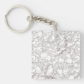 Porte-clés Robins in the apple tree/umber and white (Devant)