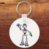 Porte-clés Robot 3D demi-teinte Sci-Fi (Recto)