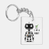 Porte-clés Robot Captcha - Je suis un Robot (Devant gauche)