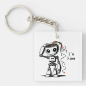 Porte-clés Robot cassé - Je vais bien (Devant)
