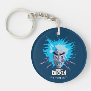 Porte-clés Robot chicken Scientist Head Graphic