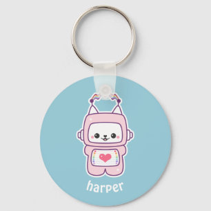 Porte-clés Robot de chat rose mignon