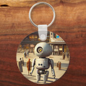 Porte-clés Robot rétrofuturiste (Recto)