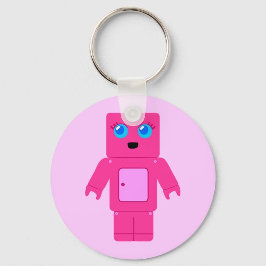 Porte-clés Robot rose (Recto)