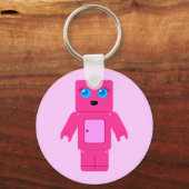 Porte-clés Robot rose (Recto)